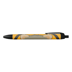 Cute cartoon hamster with a multicolored scarf black ink pen