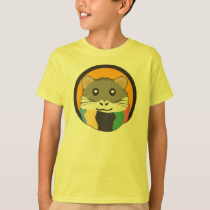 Cute cartoon hamster with a multicolored scarf T-Shirt