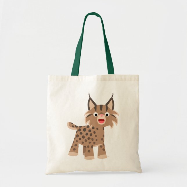 Cute Cartoon Happy Lynx Bag (Front)