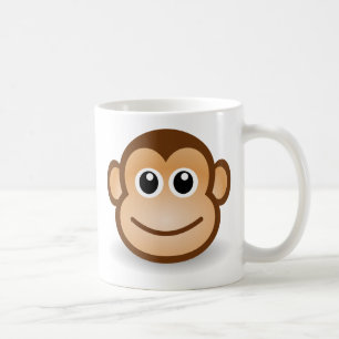 Cute Cartoon Happy Monkey Face Coffee Mug