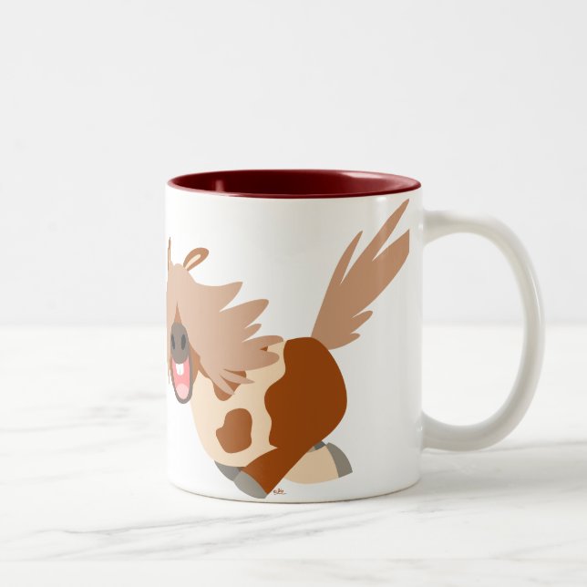 Cute Cartoon Happy Pinto Pony Mug (Right)