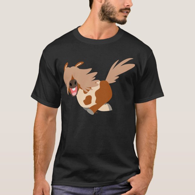 Cute Cartoon Happy Pinto Pony T-Shirt (Front)