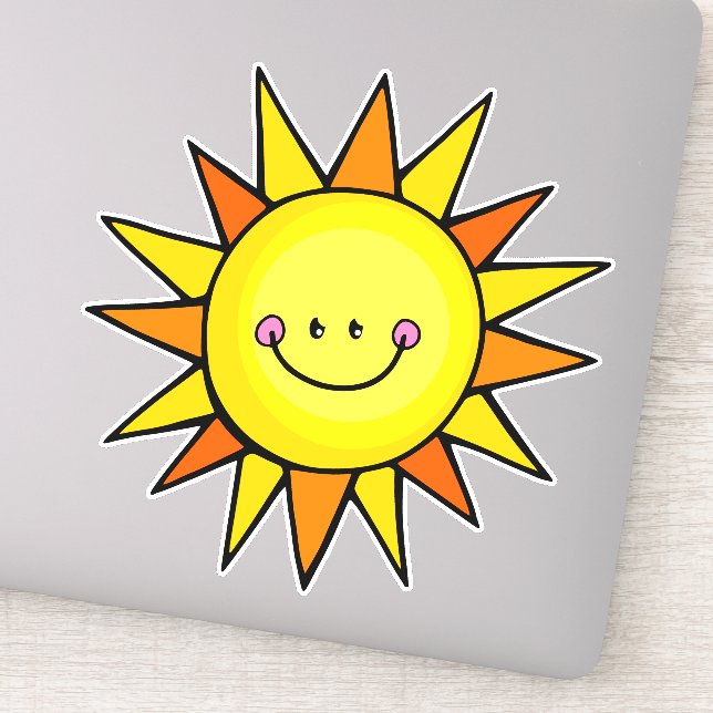 Cute Cartoon Happy Smiling Summer Sun (Detail)