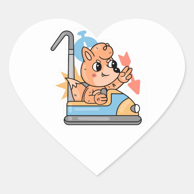 cute cartoon heart sticker (Front)
