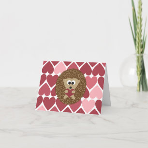 Cute Cartoon HedgehogHedgehugs and Kisses Birthday Card