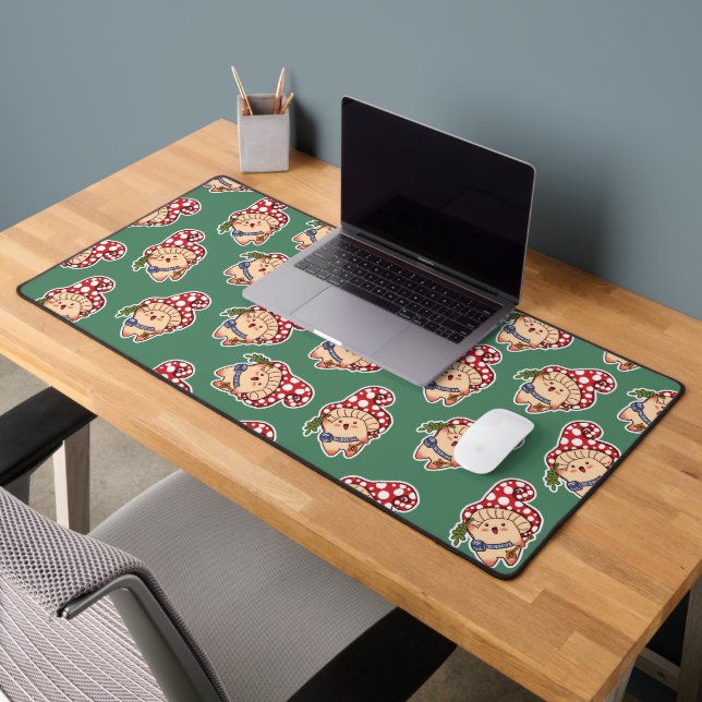 Cute Cartoon Herbalist Magic Mushroom  Desk Mat (Office 2)