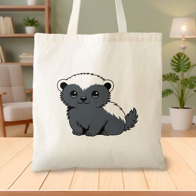 Cute Cartoon Honey Badger Tote Bag (Creator Uploaded)
