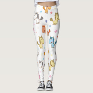 Cute Cartoon Horses Leggings