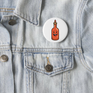 Cute Cartoon Hot Sauce Bottle Meme 6 Cm Round Badge