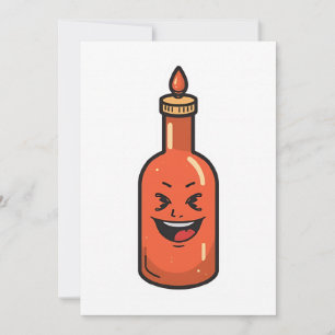 Cute Cartoon Hot Sauce Bottle Meme Card