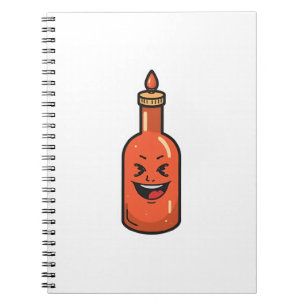 Cute Cartoon Hot Sauce Bottle Meme Notebook