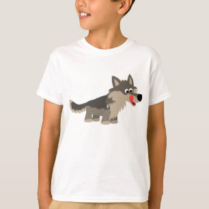 Cute Cartoon Hungry Wolf  Children T-Shirt