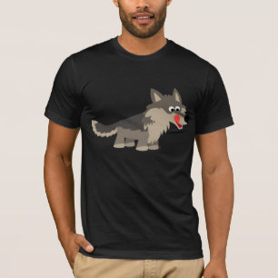 Cute Cartoon Hungry Wolf  T-Shirt
