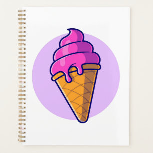 Cute Cartoon Ice Cream Cone Planner
