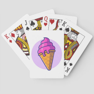 Cute Cartoon Ice Cream Cone Playing Cards