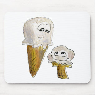Cute Cartoon Ice Cream Cones Mouse Mat