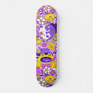 Cute Cartoon Illustration Skateboard