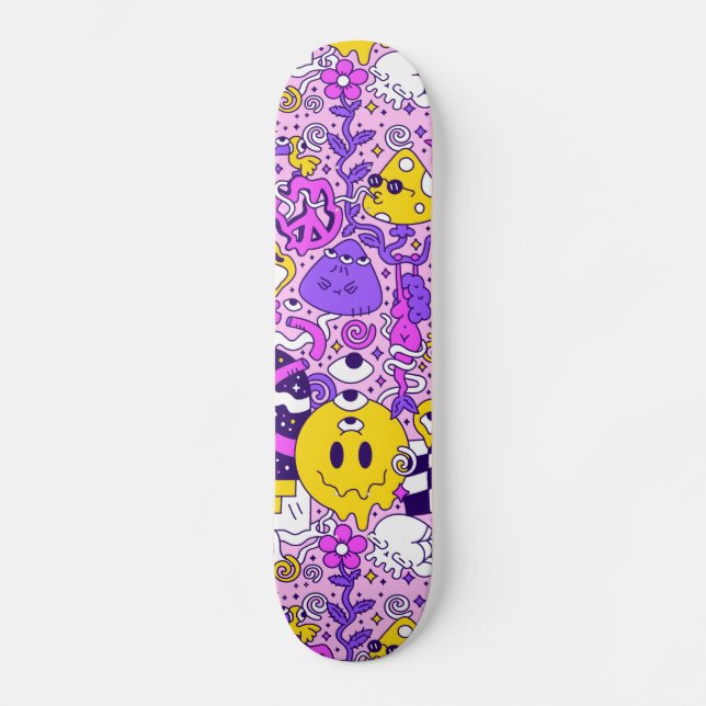 Cute Cartoon Illustration  Skateboard (Front)