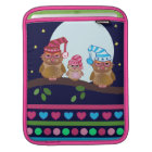 Cute cartoon iPad sleeve Sleepy Owl Family