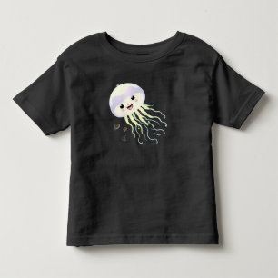 Cute Cartoon Jellyfish With Smiling Face Toddler T-Shirt