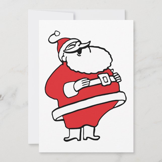 Cute Cartoon Jolly Santa Claus Laughing Ho Ho Ho Holiday Card (Front)