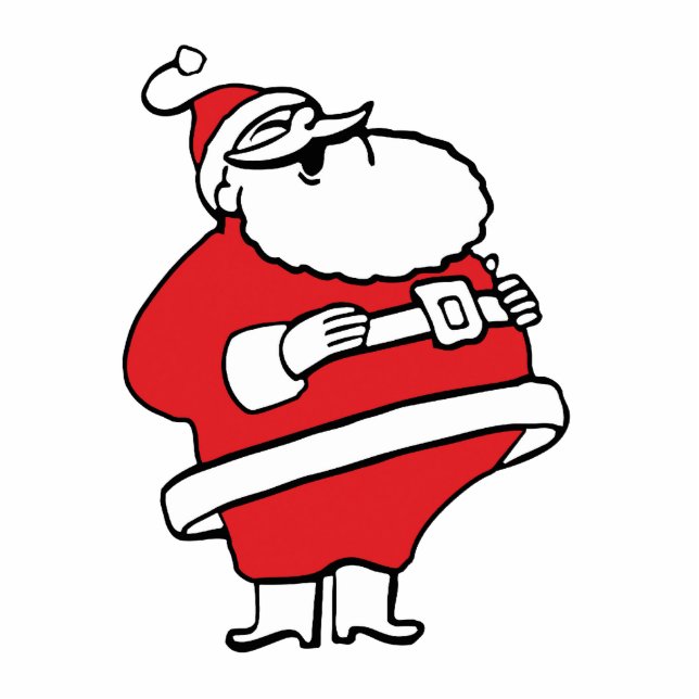 Cute Cartoon Jolly Santa Claus Laughing Ho Ho Ho Photo Sculpture Decoration (Front)