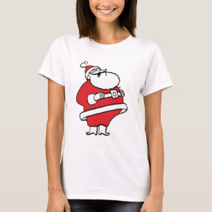 Cute Cartoon Jolly Santa Claus Laughing Ho Ho Ho T-Shirt