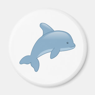 Cute Cartoon Jumping Dolphin Magnet