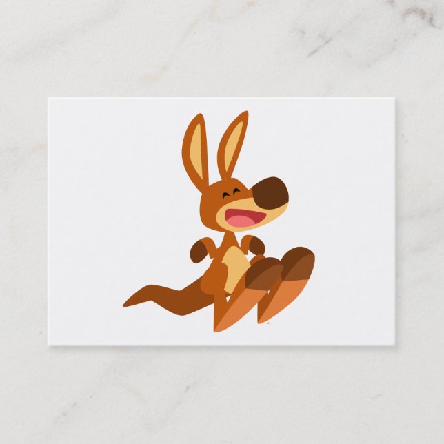 Cute Cartoon Kangaroo Joey ACEO/Business card (Front)