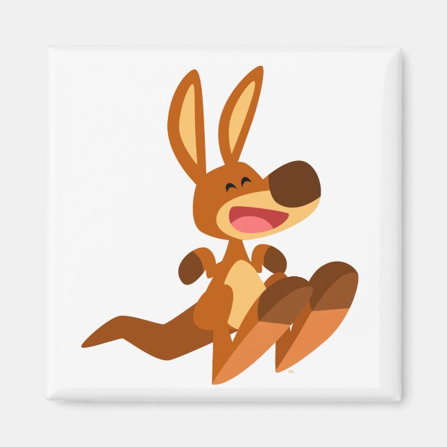 Cute Cartoon Kangaroo Joey Magnet (Front)