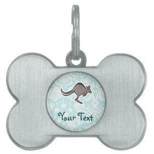 Cute Cartoon Kangaroo Pet ID Tag