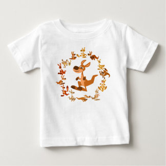 Cute Cartoon Kangaroos Mandala Baby T-Shirt