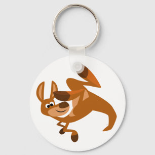 Cute Cartoon Kangaroo's Somersault Keychain