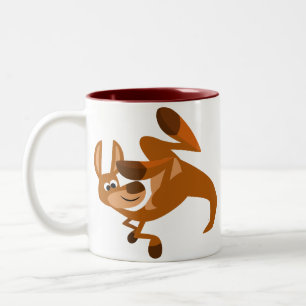 Cute Cartoon Kangaroo's Somersault Mug