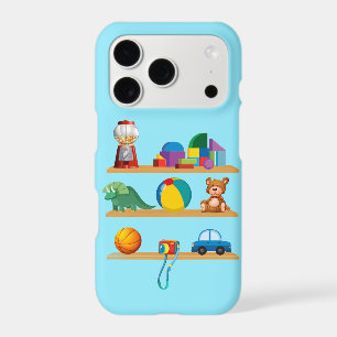 Cute Cartoon Kids Toy Shelves Playroom Blue iPhone