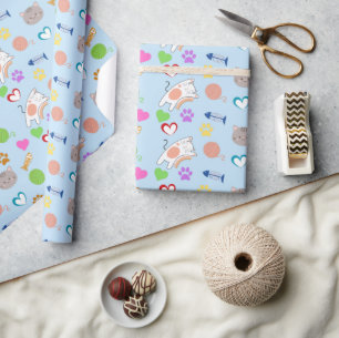 Cute Cartoon Kittens Pattern Gift Wrapping Paper