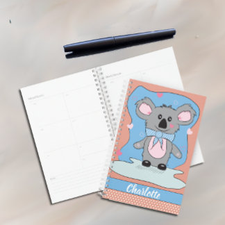 Cute Cartoon Koala Kid Planner with Name