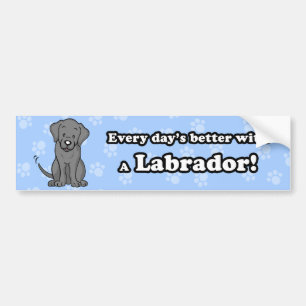 Cute Cartoon Labrador Bumper Sticker