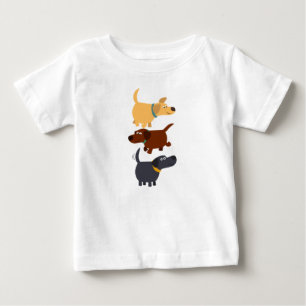 Cute Cartoon Labradors in 3 Flavours Baby T-Shirt