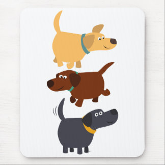 Cute Cartoon Labradors in 3 Flavours Mousepad