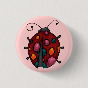 Cute Cartoon Ladybug 3 Cm Round Badge