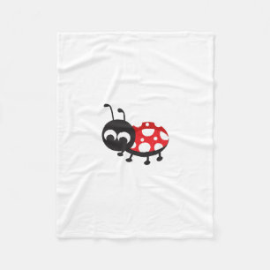 Cute Cartoon Ladybug Fleece Blanket