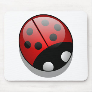 Cute Cartoon Ladybug Mouse Mat