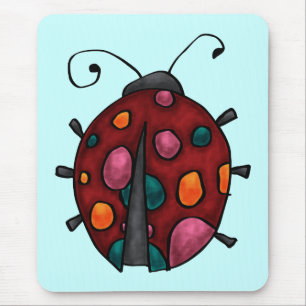 Cute Cartoon Ladybug Mouse Mat