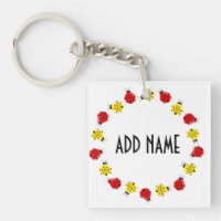 Cute Cartoon Ladybugs In Red And Yellow