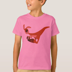 Cute Cartoon Leaping Kangaroo Children T-Shirt