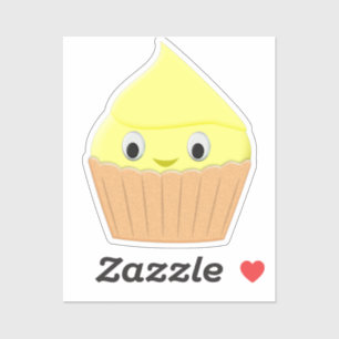 Cute Cartoon Lemon Cupcake 