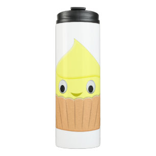Cute Cartoon Lemon Cupcake Thermal Tumbler