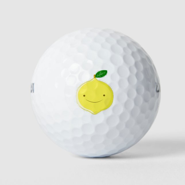Cute Cartoon Lemon Golf Balls (Front)