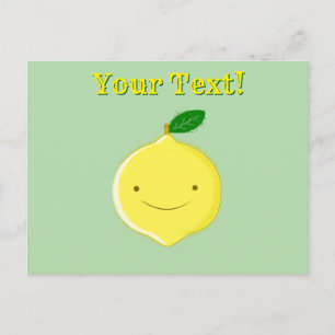 Cute Cartoon Lemon Postcard